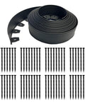 Killer 4 Inch No Dig Landscape Edging Kit with 75 Foot Black Plastic Edging Coil and 64 Spiral Anchoring Spikes for Gardening