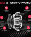 2 Pack Front Wheel Bearing And Hub Assembly 5 Lug Fit For Subaru visible with smooth rotation and easy installation features