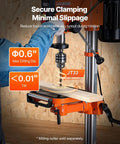 Built Different 12 Inch Benchtop Drill Press With Beefy 5 Amp Motor And Variable Speed Control drilling wood with minimal slippage