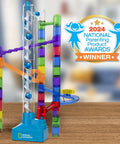 Epic Marble Run Kit With Motorized Elevator And Spiral Lift 150 Piece Marble Maze Set With 30 Marbles, award-winning design
