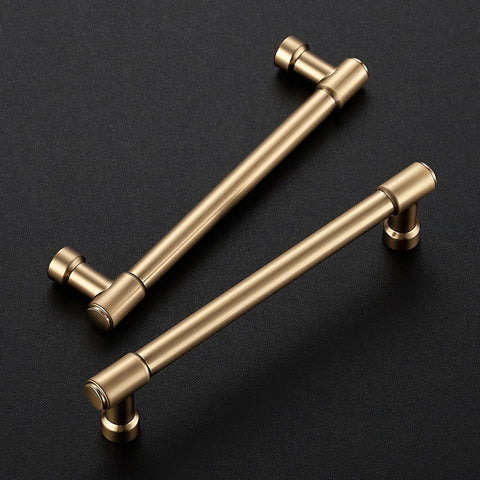 10 Pack 6 Inch Champagne Bronze Cabinet Handles Stainless Steel Modern Dresser Drawer Pulls for Kitchen Cabinets Cupboards and Doors