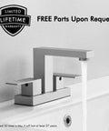 Black 4 Inch Centerset Bathroom Faucet With Supply Lines Modern Sink Fixture In SUS304 Stainless Steel Lead Free NSF Certified