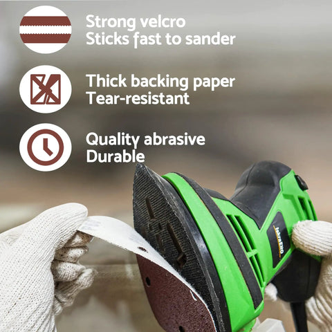 Mouse Sander Sandpaper Kit 70Pcs Of 7 Grits 40 60 80 100 150 240 320 With Tack Cloth For Wood Metal Fiberglass And Painted Surfaces Detail Sanding Pads And Ryobi Sander Replacement Pad Compatible
