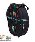 Tough As Nails EV Cable Tote And Jumper Wire Storage Bag Waterproof Ballistic Polyester Round Organizer dimensions 15x15x4 inches in black.