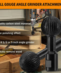 Rotary Burr For Wood Carving, 5/8-11 Threaded Ball Gouge Grind Head For 4 1/2 To 5 Inch Angle Grinders, Carbon Steel Shaping Bit