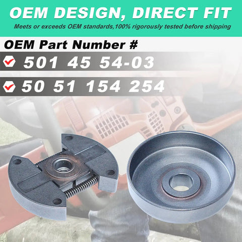 325 Inch Heavy-Duty Clutch Drum Rim Sprocket Kit For Husqvarna Chainsaws Fits 55 Rancher 50 51 154 254 with parts display
