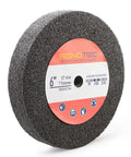 6 Inch Nylon Fiber Buffing Wheels Pack Of 3 With 180 Grit Deburring And Polishing Discs, featuring half inch arbor and one inch thickness.