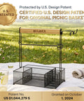 Grill Caddy With Built In Paper Towel Holder For Outdoor BBQ Grilling And Tailgating, Multi Pocket Organizer for condiments and napkins