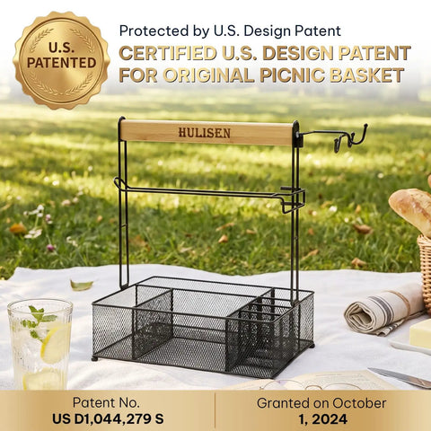 Grill Caddy With Built In Paper Towel Holder For Outdoor BBQ Grilling And Tailgating, Multi Pocket Organizer for condiments and napkins