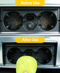 Car Cleaning Gel For Detailing And Interior Cleaning, Flexible Cleaning Putty Slime That Grabs Dust From Cracks And Crevices, Easy To Use All In One Detail Kit, Reusable Car Interior Cleaner, Blue And Yellow 2 Pack cleaning dirty and clean car cup holder comparison