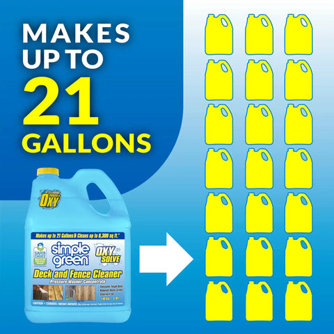 Oxy Solve Deck And Fence Pressure Washer Cleaner Unscented Peroxide Power Lifts Stubborn Grime Sap And Oils 128 Fl Oz Makes 21 Gallons