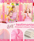 Princess Castle Tent For Girls With Star Lights Large Indoor Outdoor Playhouse Private Hideaway For Kids 55 Inch By 53 Inch