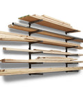 Garage Ready Six Level Wood Organizer And Lumber Storage Metal Rack With Wall Mount For Indoor And Outdoor Use Heavy Duty Steel