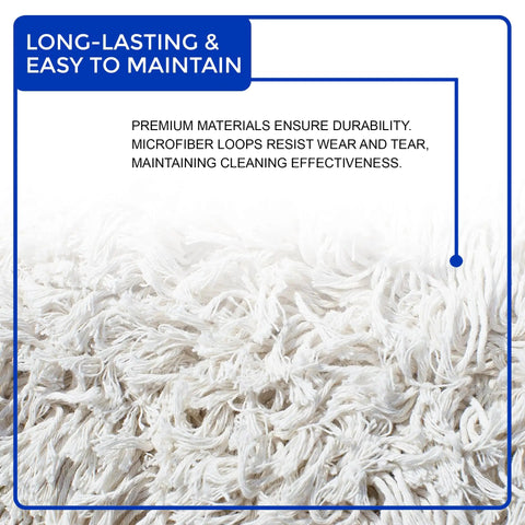 Close-up of Top Shelf 24 Inch Cotton Dust Mop Kit showing durable microfiber loops for effective cleaning.