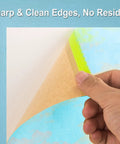Hand peeling Pre Taped Masking Paper For Painting With Tape In One Roll 18 Inch By 50 Feet Quick Setup Drape Paper