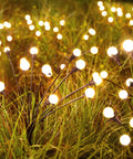 4 Pack Solar Garden Lights With 48 LED Firefly Lights, 2 Lighting Modes, Swaying In The Wind, Warm White Glow