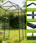Metal Garden Arch Trellis For Climbing Plants Outdoor Space Saving 7.1Ft Tall Cucumber Trellis For Raised Beds Plant Support