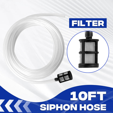 10 ft siphon hose with filter for Downstream Injector For Pressure Washer With 3/8 Inch Quick Connect And 10 Ft Siphon Hose