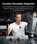 28 Piece Magnetic 3D Scanning Markers Block Kit shows magnetic markers attached to a metal cylinder for easy scanning.