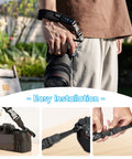 Quick Release Soft Neoprene Camera Hand Wrist Grip Strap For Lightweight DSLRs And Mirrorless Cameras, easy installation, outdoor use