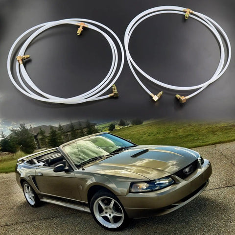 Ford Convertible Power Top Hydraulic Fluid Hose Lines And Fittings Pair Plastic Hoses For Mustang Torino Cougar Chevelle