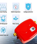 Enjoy Snappy Hot Water Anytime With This Electric One Hundred Ten Volt Mini Instant On Demand Water Heater Inline with icons