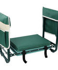 Heavy Duty Garden Kneeler And Seat 2 In 1 With Tool Storage, 330 Lb Capacity, Folding Portable Gardening Bench in green