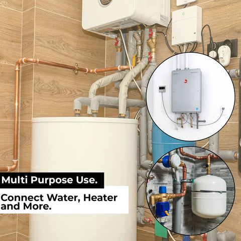 Half Inch Brass Ball Valve With Press Shut Off No Fuss Install EPDM O Ring Fits Both Ends For PEX Tubing in home installation