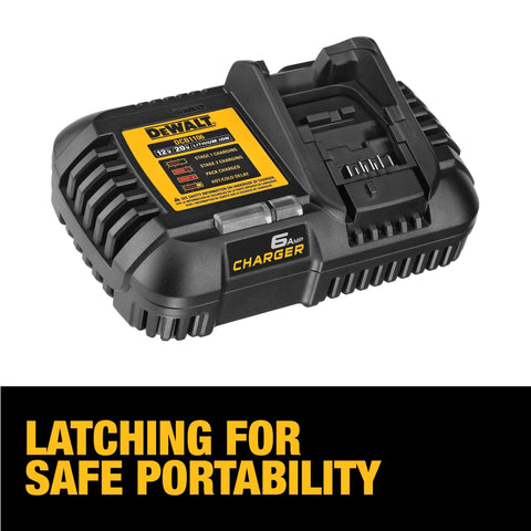 All In One Battery Charger For 12V Max, 20V Max, And FlexVolt 20V 60V Max Packs With Two Stage LED State Of Charge Indicator