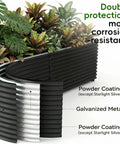 2 Pack 6x3x2 Ft Galvanized Metal Raised Garden Beds For Veggies And Flowers with powder coating diagram