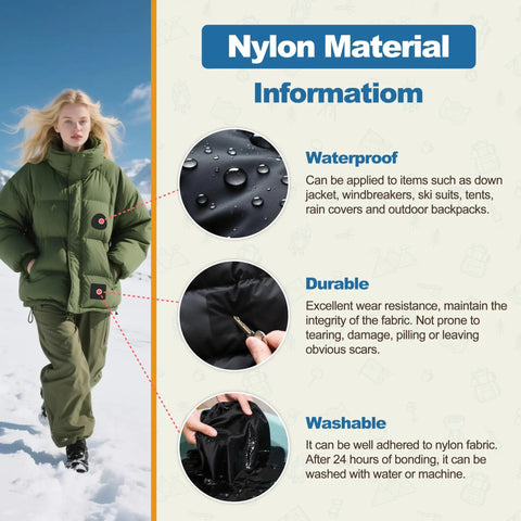 Self Adhesive Nylon Fabric Repair Tape 4x63 Inches For Quick Down Jacket Fix DIY Friendly Waterproof Outdoor Gear Patch Kit