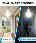 Motion Sensor LED Light Bulbs 12W 100W Equivalent Daylight 5000K 4 Pack With Dusk To Dawn Auto On Off Detects Motion Up To 20 Feet Turns Off After 30 Seconds Super Easy Install Great For Hallways Closets Porches.