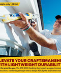 Person using ETS3000 18 To 1 Caulk Gun Heavy Duty Pro Builder Grade for 10oz cartridges on exterior window frame
