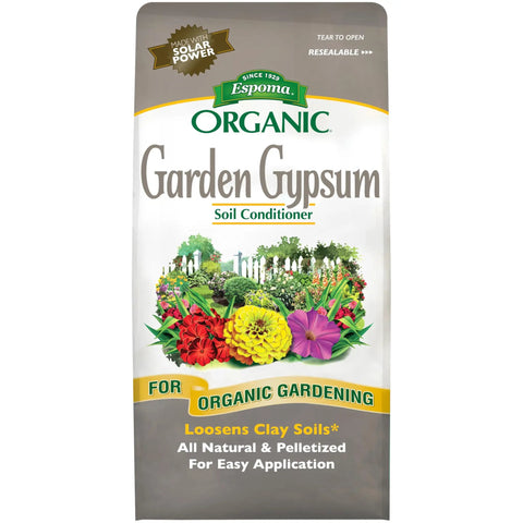 Pelleted Organic Garden Gypsum Soil Conditioner Pack Of Two 6 Lb Bags All Natural Mined Gypsum With No Fillers Loosens Heavy Clay Soil