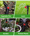 Eight Hole Adjustable Drip Irrigation Emitters With Anti Clogging Flow Control For Micro Drip Irrigation Systems in use for gardens and lawns