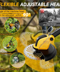 4-In-1 Cordless Weed Wacker With Wheel No Cords Needed 12-Inch Cutting 20000 RPM Brushless Electric Weed Eater with adjustable head