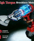 Cordless Sheet Metal Cutter For 18V Battery, 14 Gauge Metal Shears, 360 Degree Pivoting Head, 400Nm Torque, Brushless Shears