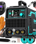 145 Amp 4 In 1 MIG Welder Dual Voltage 110V 220V Gas And Gasless Flux Core MIG Stick And Lift TIG Multiprocess Beast Portable