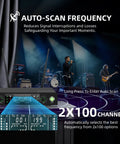 Ultra Long Range Wireless Microphone System 500ft 2.4G Cordless Mic Set with auto-scan frequency on display at music event