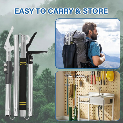55 Inch Long Reach Snake Grabber Tool With Stainless Steel Tongs And Foam Sponge Handle Heavy Duty Reptile Catcher For Rattlesnakes Safe Distance Easy One Hand Use