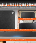 Crazy Crispy Pizza Steel Plate 20 By 14 By Three Eighths Inch Thick For Oven Or Grill Preseasoned Carbon Steel with hanging feature.