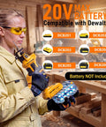Cordless Drywall Cut-Out Tool Built For Pros With Brushless Rotary Saw, 28000 RPM, 3-Speed Depth Adjustable, LED Light, Compact Spiral Tool For Sheetrock And Wood Cutting, Compatible With 20V Batteries (Battery Not Included), held in workshop