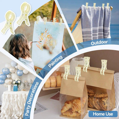 Heavy Duty Balloon Arch Clips In Pack Of Ten Beige Spring Towel Clips Fit 3.5 Inch Backdrop Stand For Birthday Decor, Crafts And Photo Shoots on backdrop, fabric, and bags