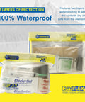 Ultralight Watertight Medical Kit.9 with DryFlex waterproof bags showcasing bandages, syringes, and antiseptic items