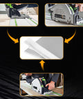 Splinter Guard Replacement Strip FS SP 5000 for Track Saw Guide Rails 197 x 27/32 x 1/16 inch shown in use on Festool rails.
