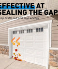 No Fuss Easy Fit Garage Door Weather Stripping Top And Sides 34.4Ft Universal Rubber Seal With Adhesive Backing in use