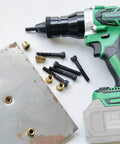 Ironclad Cordless Rivet Nut Tool Electric Rivet Gun Compatible With Makita 18V Battery Effortless Fastening Kit For M5 M6 M8 M10 Metric Nutserts Hardcore Job Site Essential Without Battery Included on metal sheet with nuts