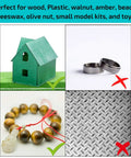 Hand Drill Set With 10 Drill Bits 0.6-3.0mm for soft materials like beads, wood and plastic. Not suitable for metal shown in image.