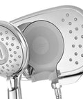 Spectra Duo 4 Function 2 In 1 Shower Head With Handheld Spray And AquaToggle Diverter Paddle in polished chrome finish