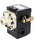 Beefed-Up Pressure Switch For Air Compressor 95-125 Psi Heavy Duty 20 Amp 4-Port Manifold With Quarter Inch NPT Female PS10-4H1
